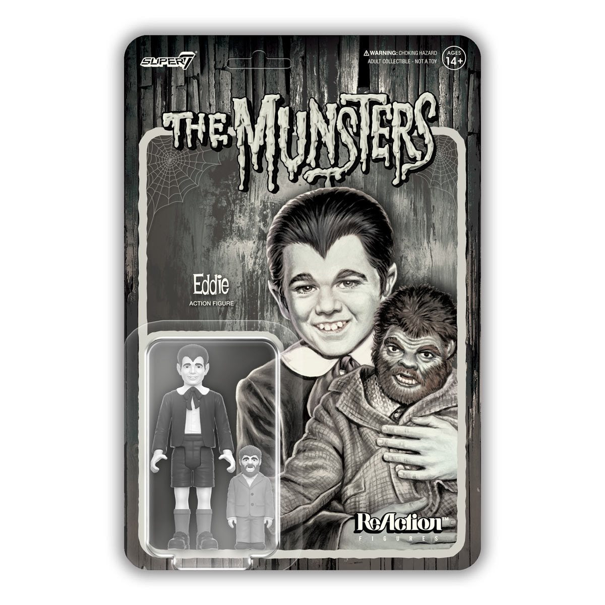Super7 The Munsters Grayscale Eddie Munster