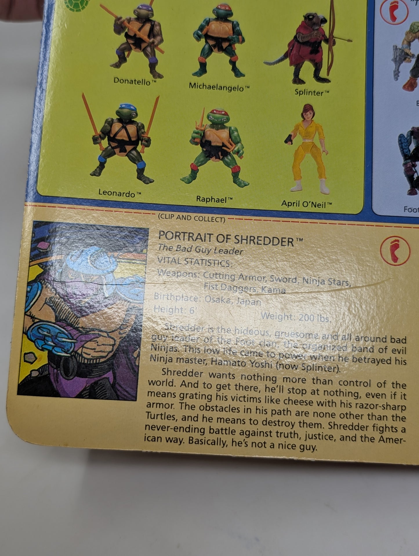 Vtg (1988) TMNT Shredder (10 Back, Unpunched)