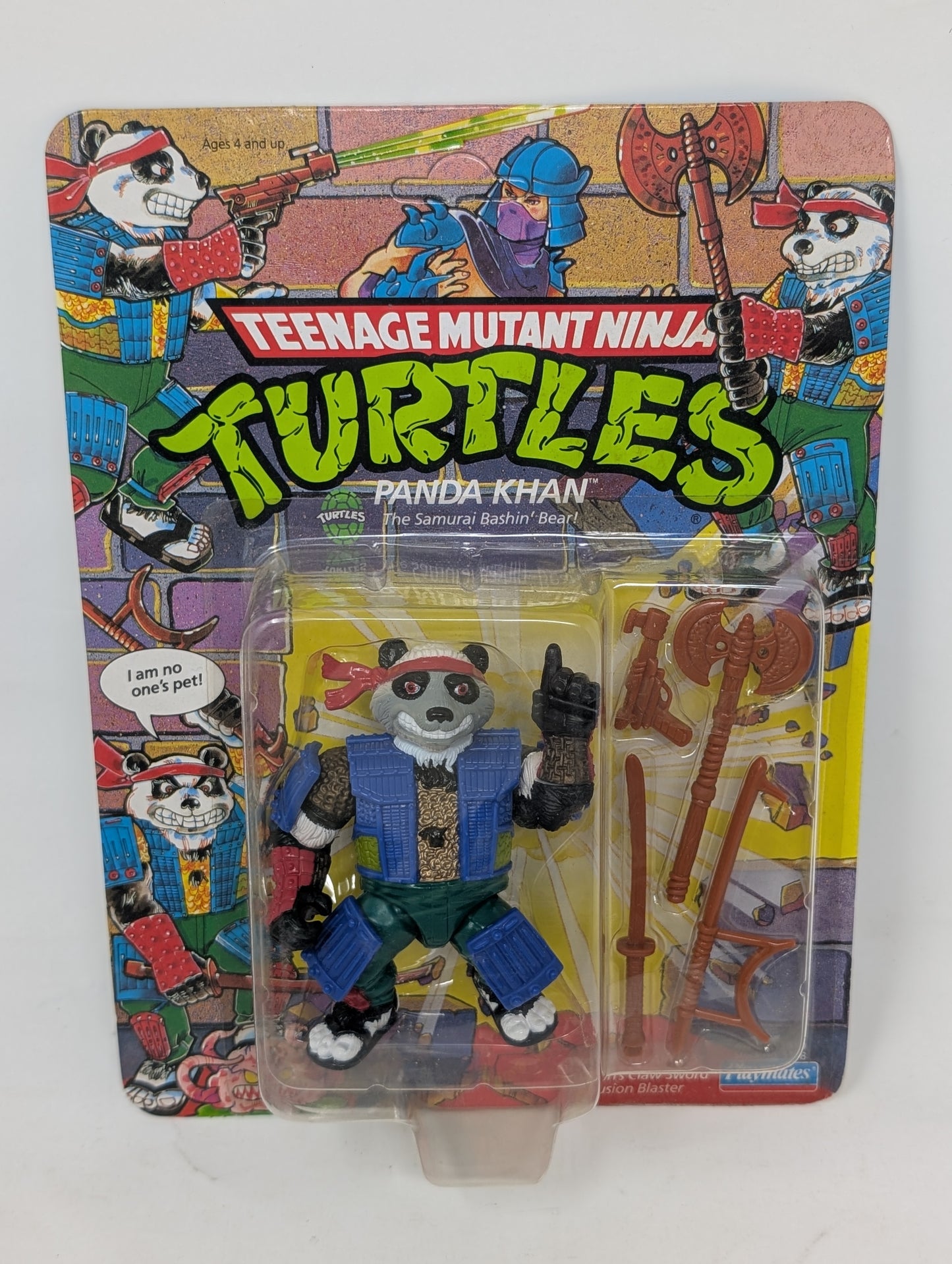 Vtg TMNT (1990) Panda Khan Figure (Unpunched)