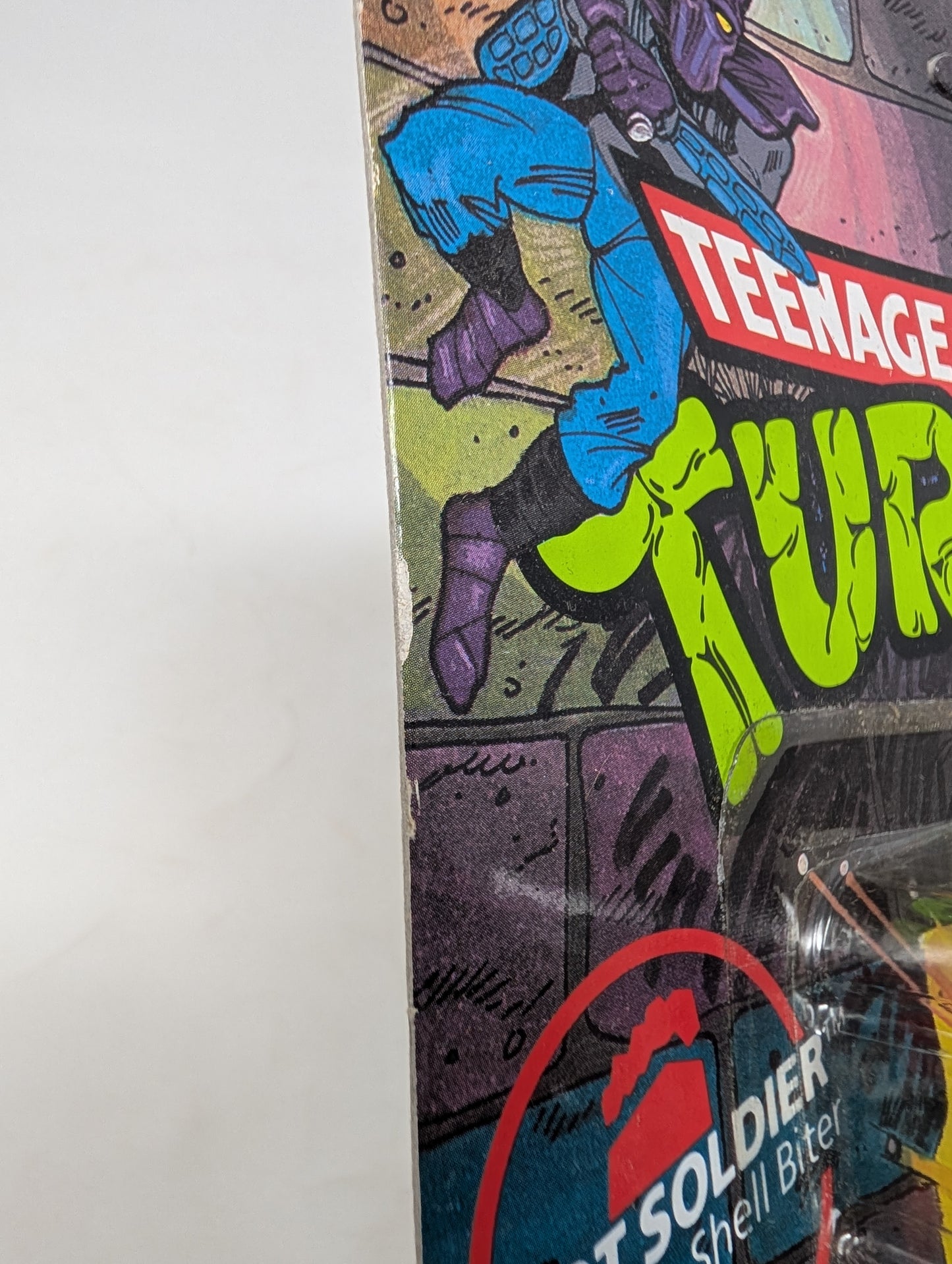 Vtg (1988) TMNT Foot Soldier Figure (Unpunched, 10 Back)