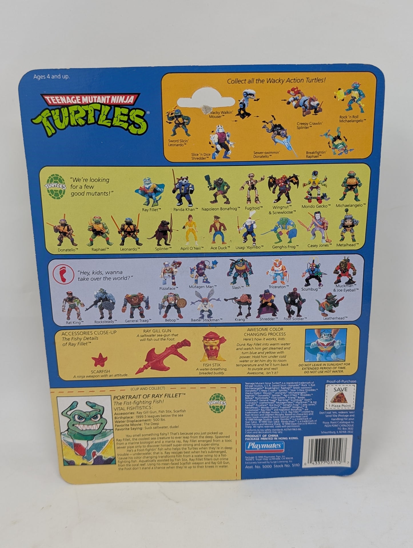 Vtg (1990) TMNT Ray Fillet Figure