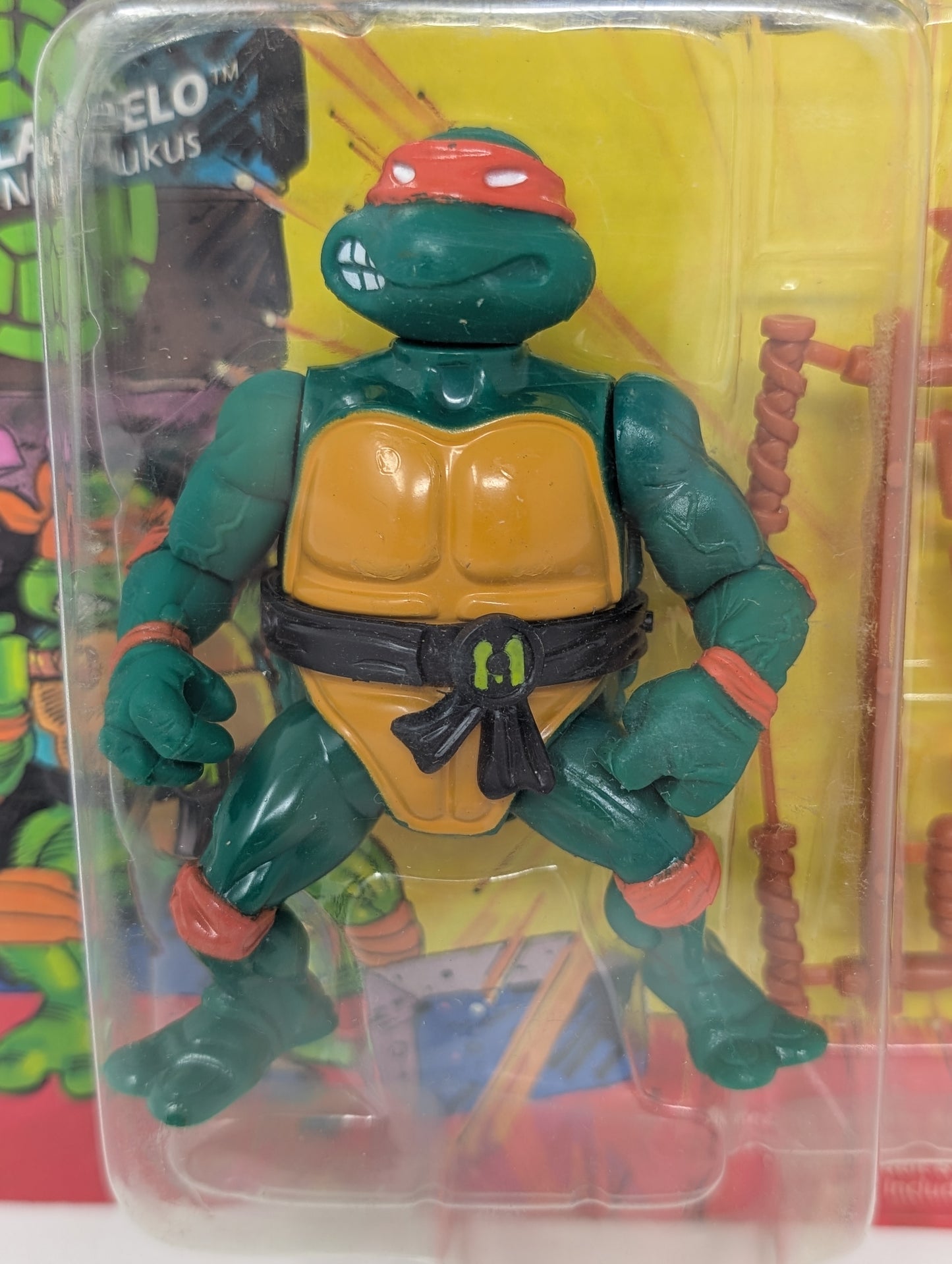 Vtg (1988) TMNT Michelangelo Figure (10 Back, Unpunched)