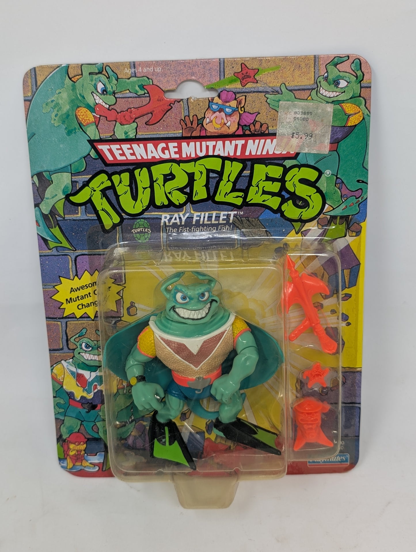 Vtg (1990) TMNT Ray Fillet Figure