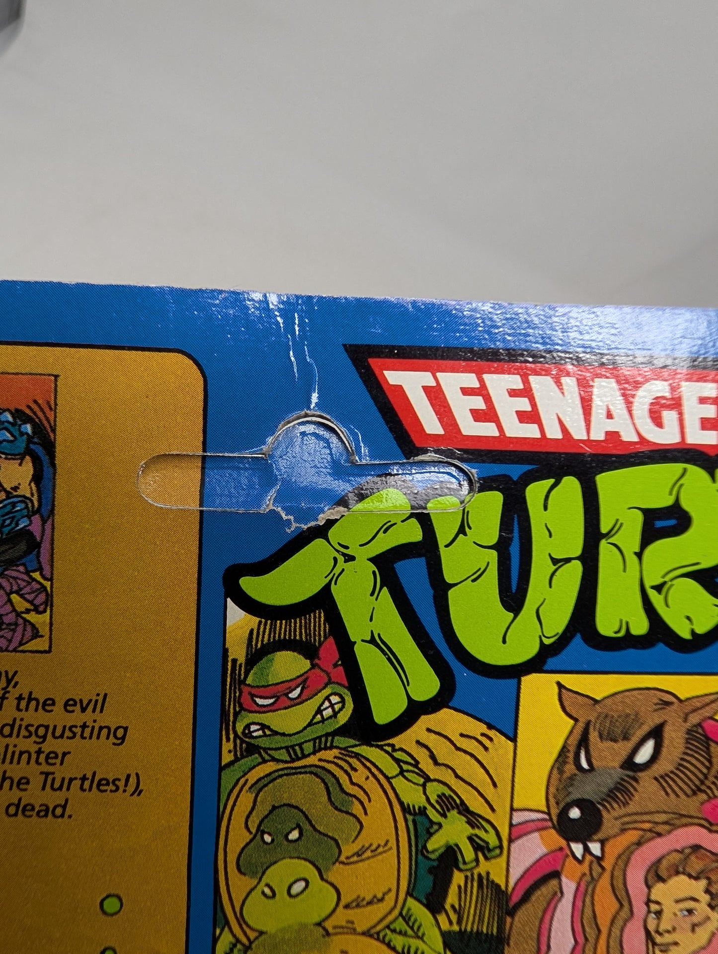 Vtg (1988) TMNT Foot Soldier Figure (Unpunched, 10 Back)