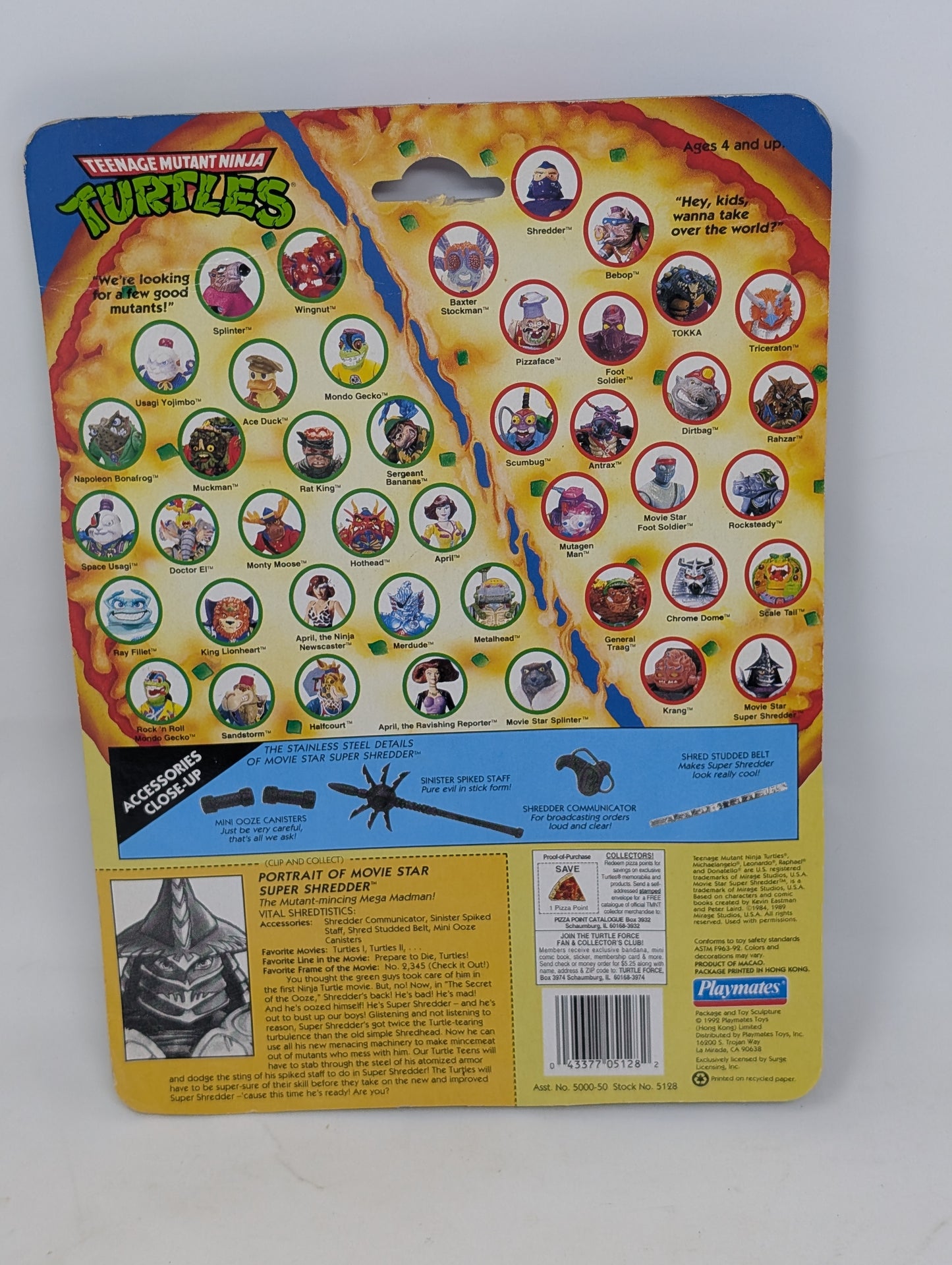 Vtg (1992) TMNT Movie Star Super Shredder
