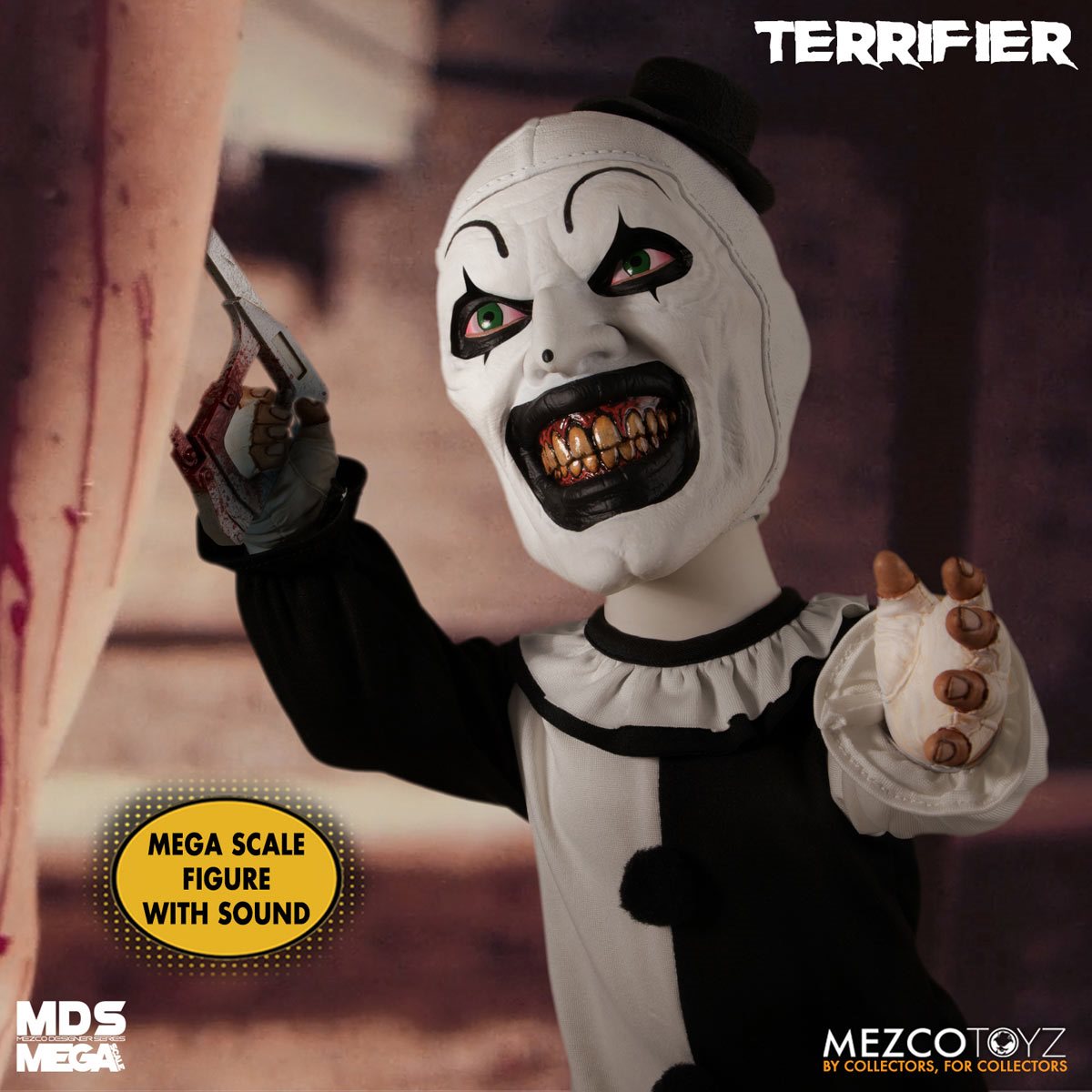 PRE-ORDER Terrifier: Art the Clown with Sound MDS Mega Scale 15-Inch Doll