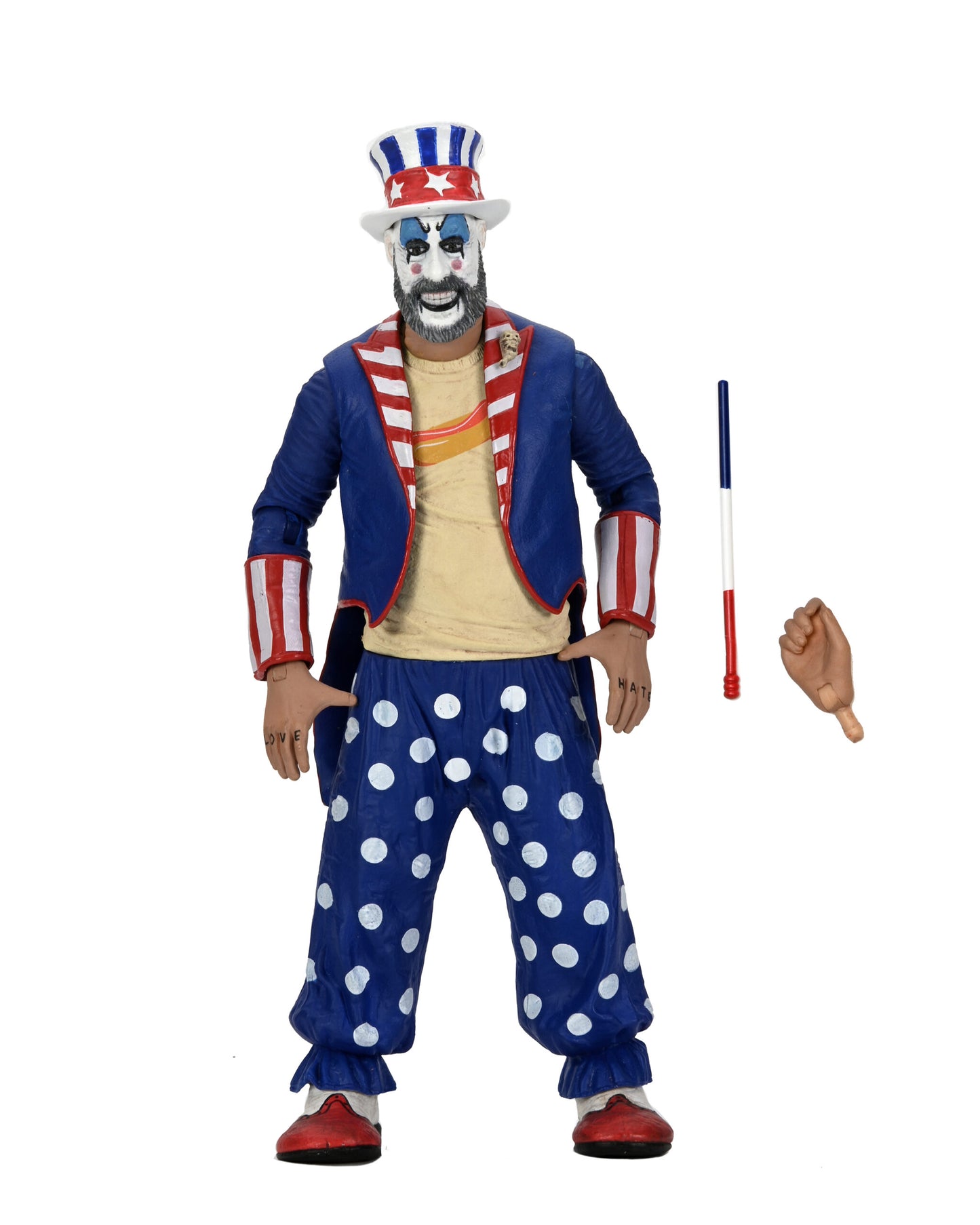 PRE-ORDER House of 1000 Corpses 7″ Scale Action Figure – Captain Spaulding (Tailcoat) 20th Anniversary Figure