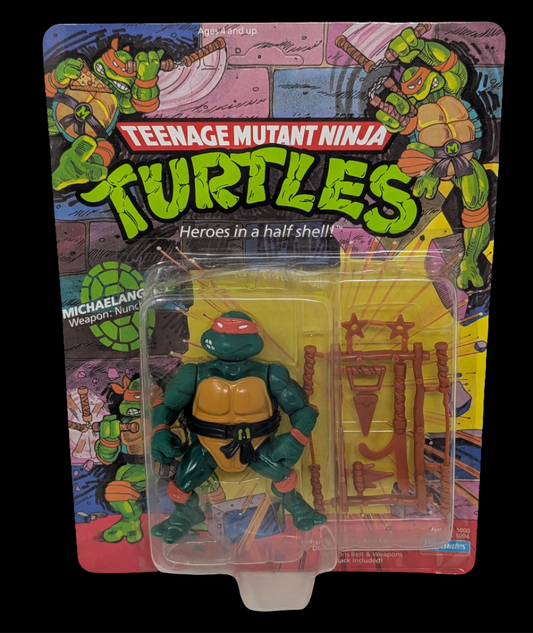 Vtg (1988) TMNT Michelangelo Figure (10 Back, Unpunched)