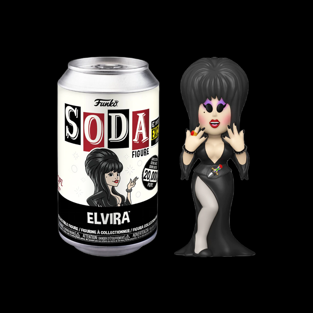 Elvira Vinyl Soda Figure - Entertainment Earth Exclusive