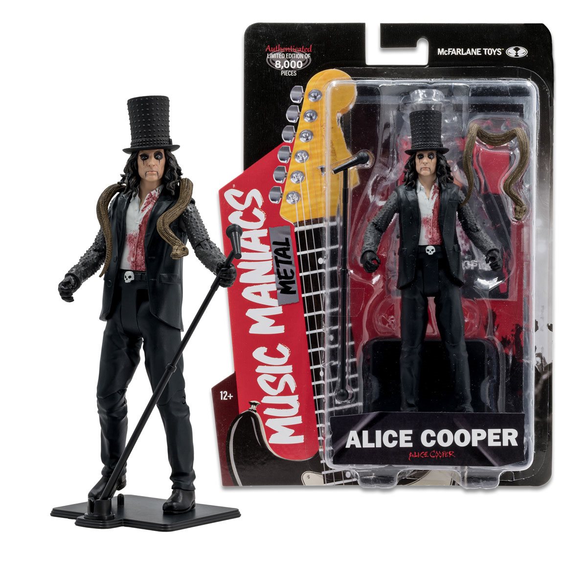 Music Maniacs Metal Wave 1 Alice Cooper 6-Inch Scale Action Figure