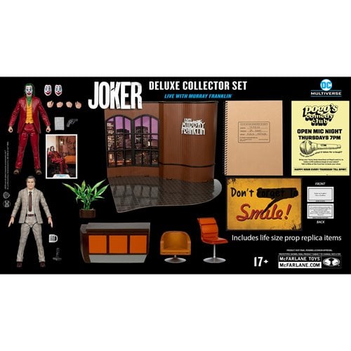 DC Multiverse Joker Movie Live with Murray Franklin Deluxe Collector Set with 7-Inch Scale Action Figure 2-Pack