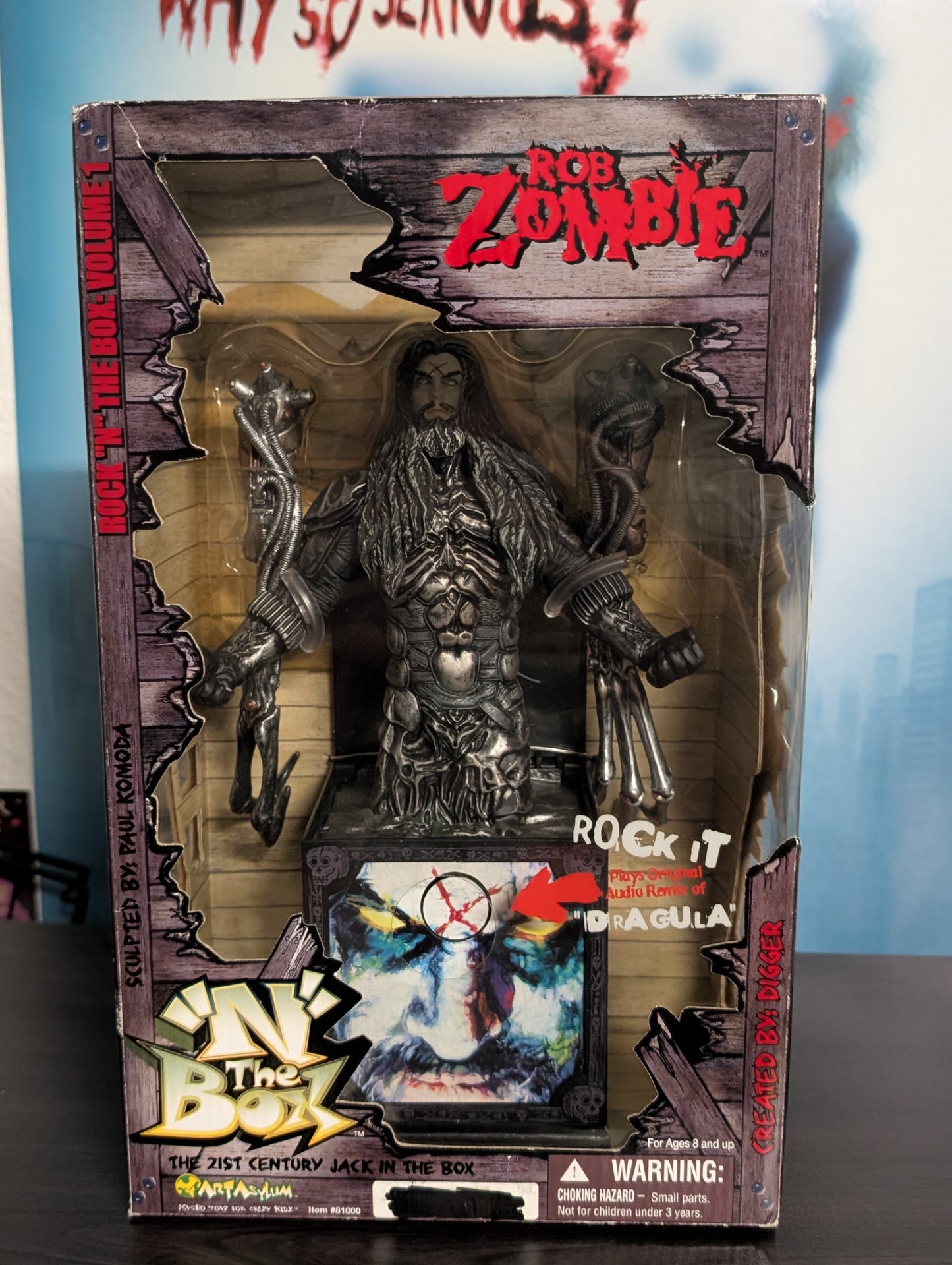 2001 Art Asylum Rob Zombie In The Box