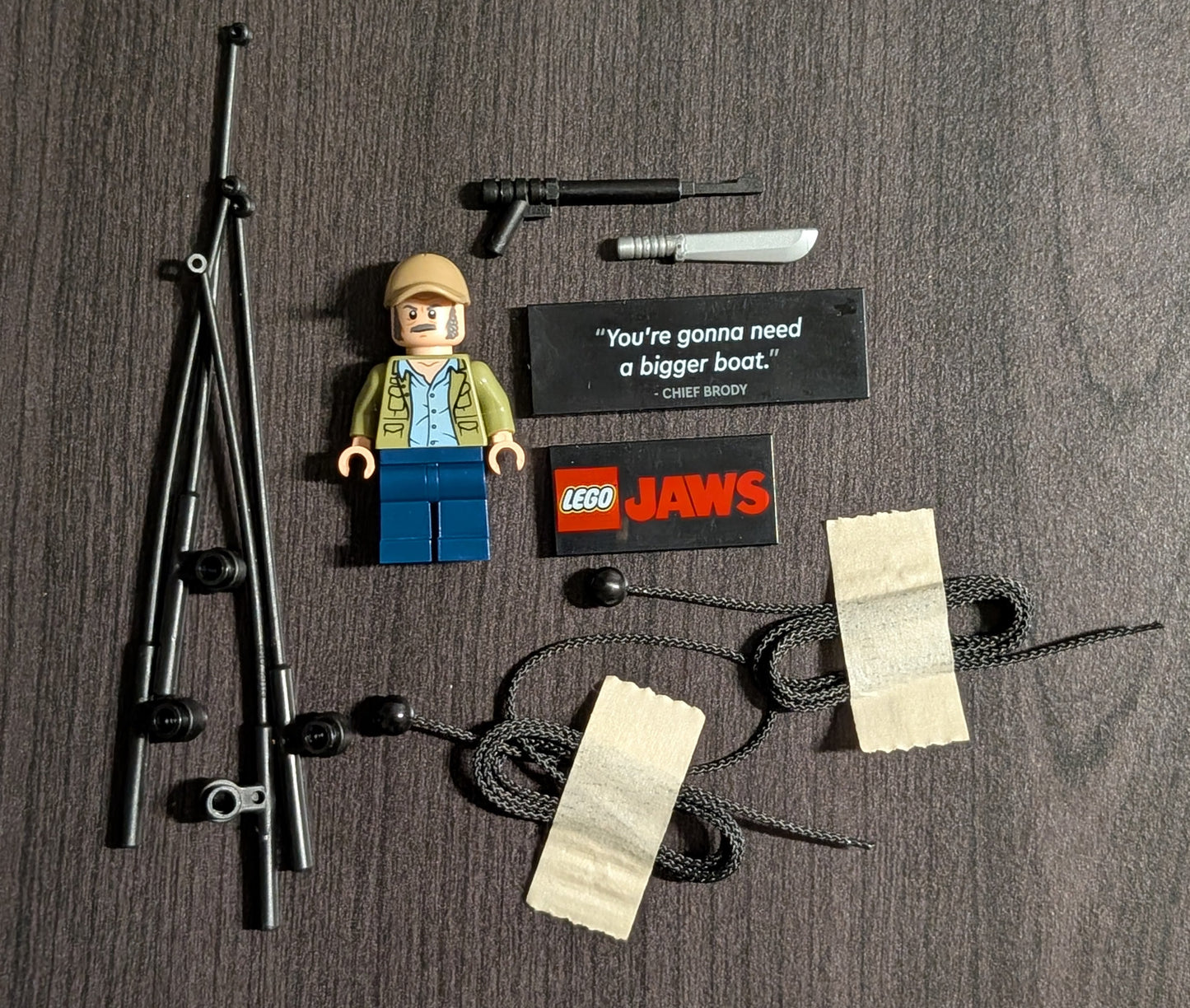 Lego Ideas JAWS Quint Minifigure (Loose)