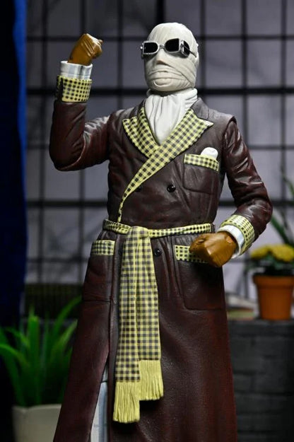 NECA - Universal Monsters 7” Scale Action Figure - Ultimate Invisible Man Figure “Kemp House” (Color)