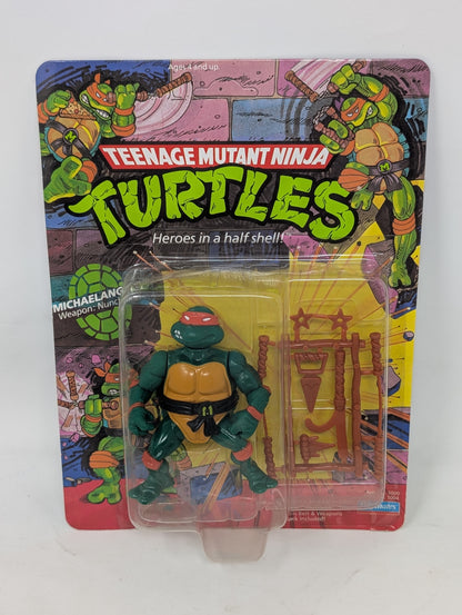 Vtg (1988) TMNT Michelangelo Figure (10 Back, Unpunched)