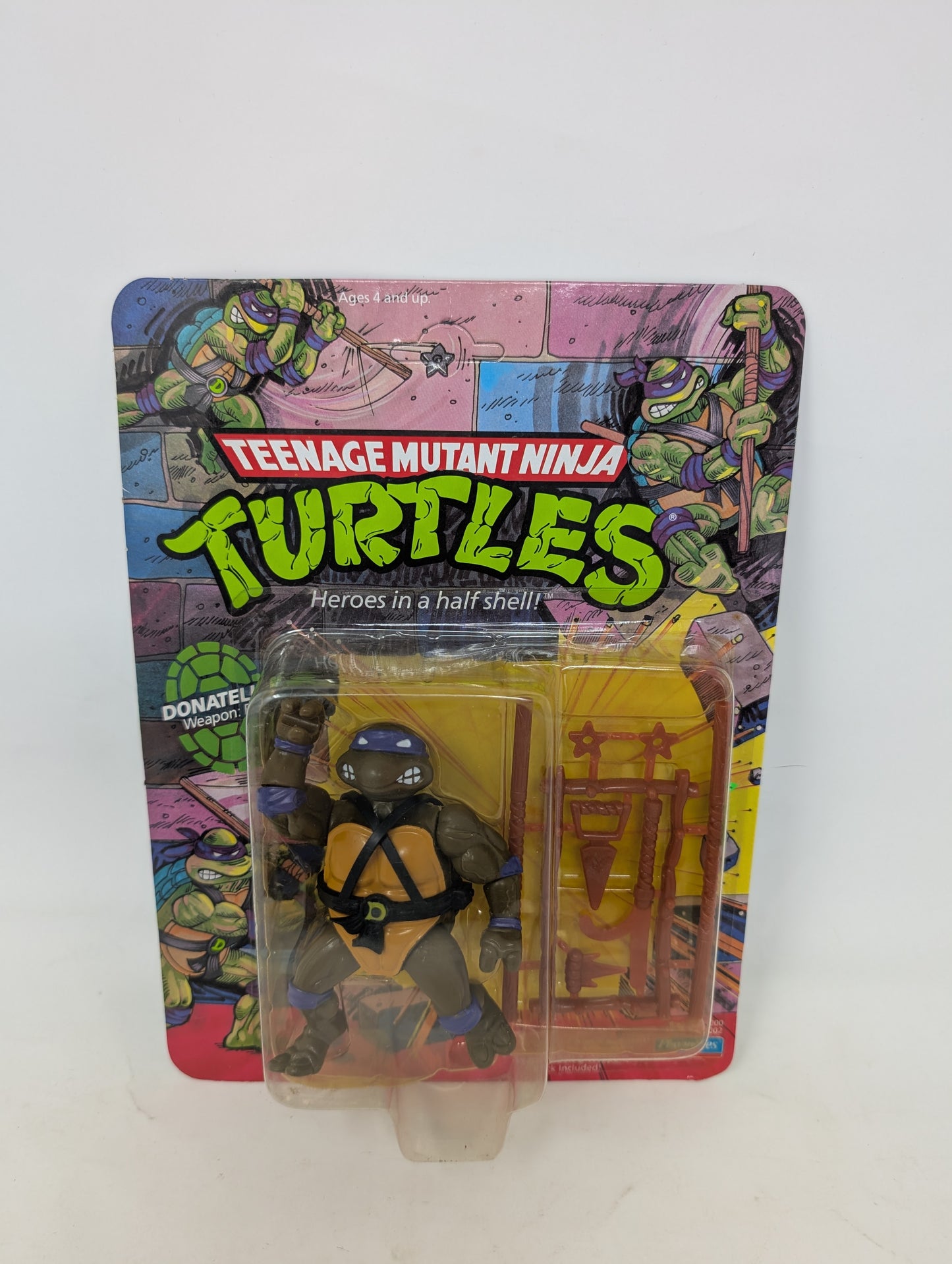 Vtg (1988) TMNT Donatello Figure (10 Back, Unpunched)
