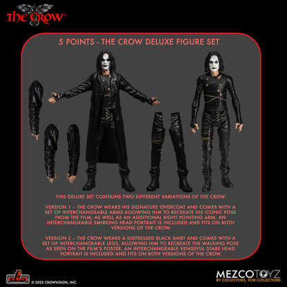 Mezco 5 POINTS (3.75 in)The Crow Deluxe Figure Set
